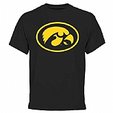 Iowa Hawkeyes Core Logo WEM T-Shirt - Black,baseball caps,new era cap wholesale,wholesale hats
